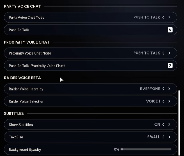 arc raider raider voice beta setting optimize